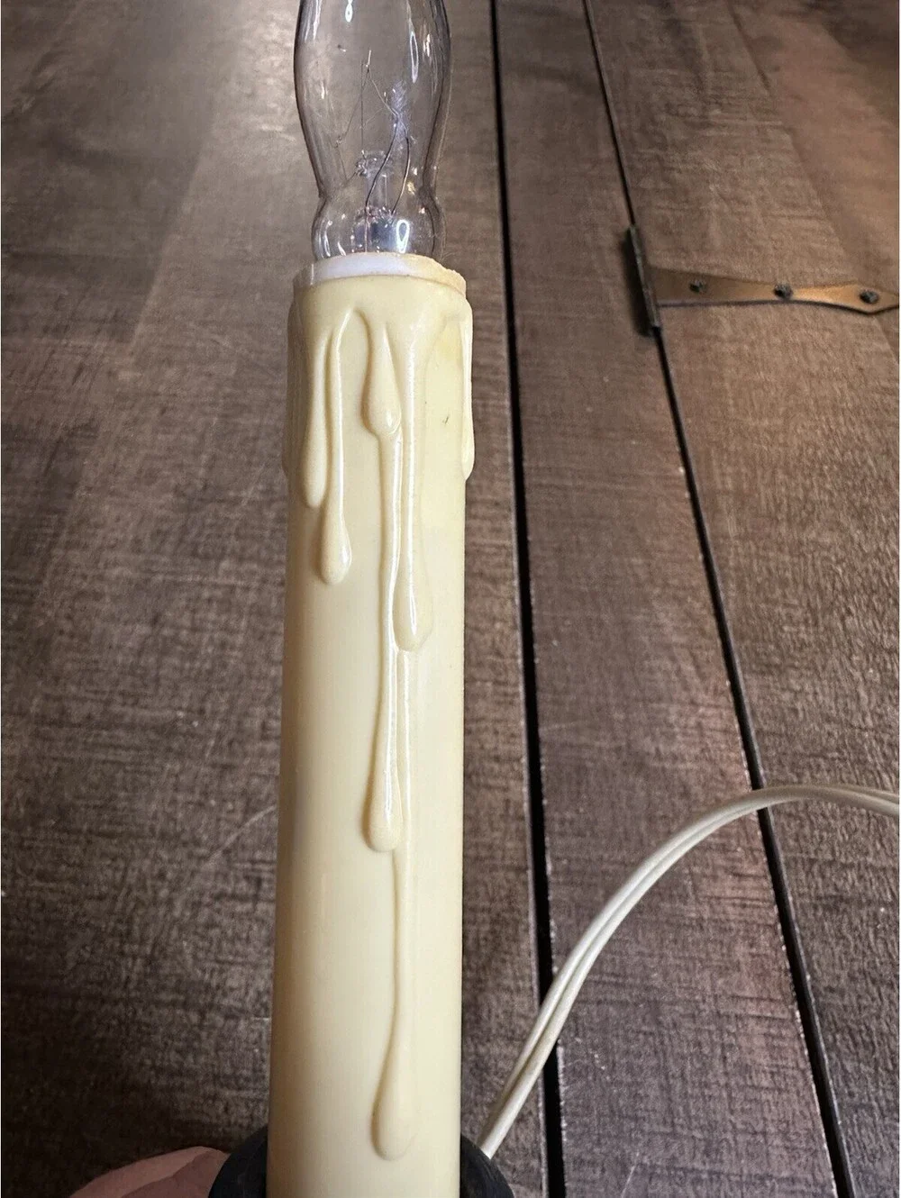 Vintage Electric Candle Lamp with Plug
